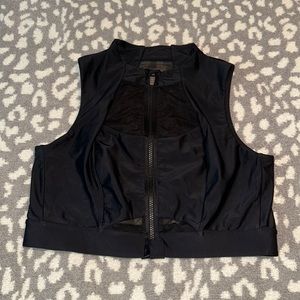 Outdoor Voices Black SplashKnit Zip up bra Size Medium